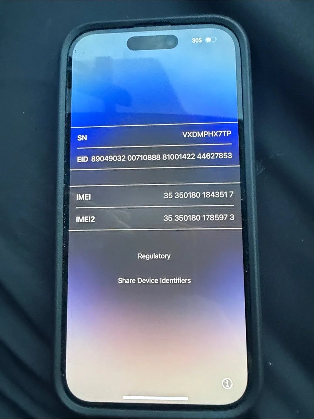 Apple iPhone Black Front with Gradient Screen Display